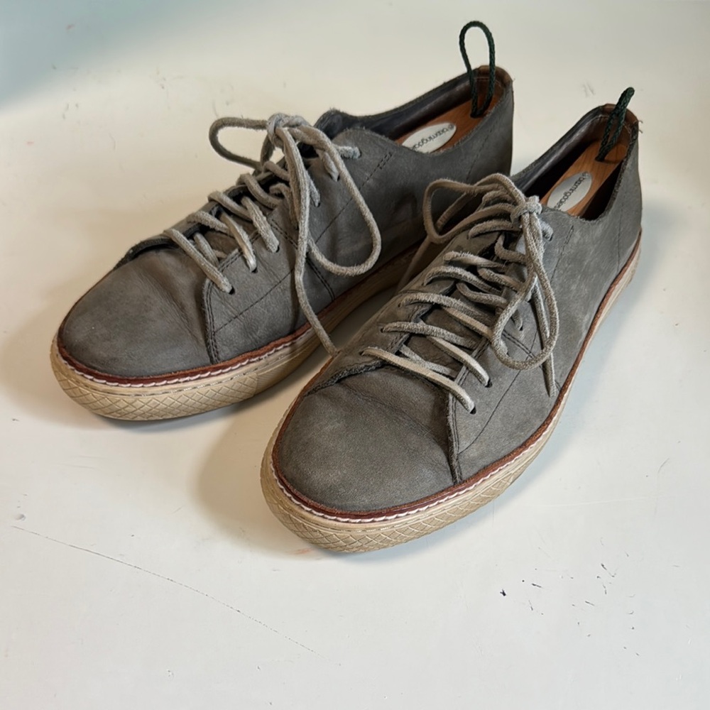 Frye Gray Casual Men's Suede Sneaker Shoes